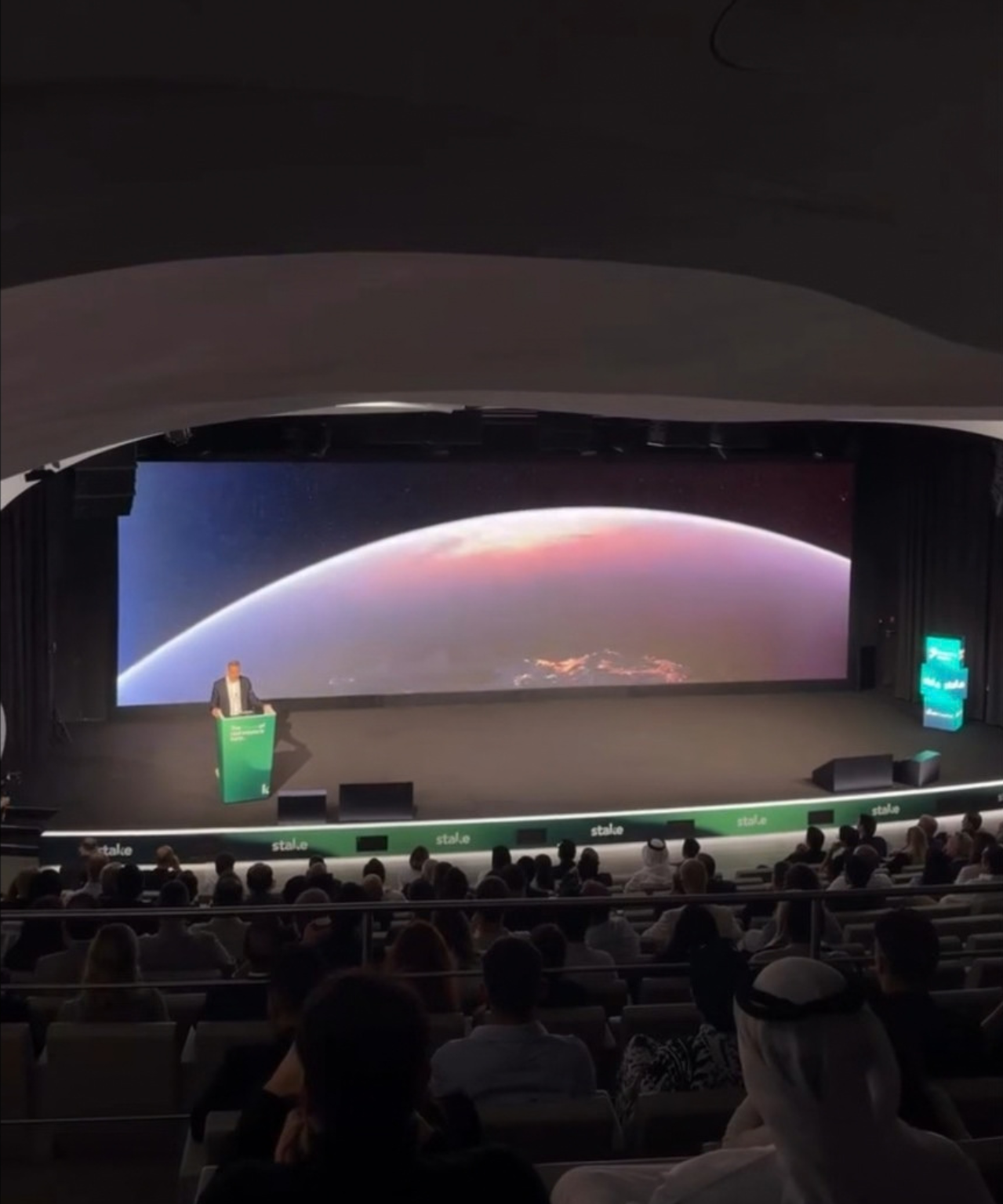 Stage LED screen at Museum of the Future in Dubai